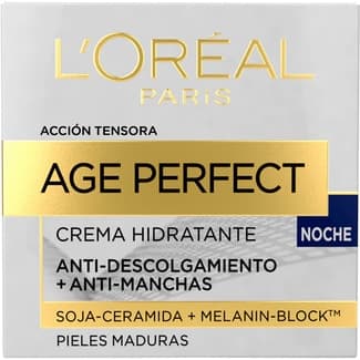 Age Perfect Crema Hidratante Noche Anti-descolgamiento + Anti-manchas para Pieles Maduras L'oreal