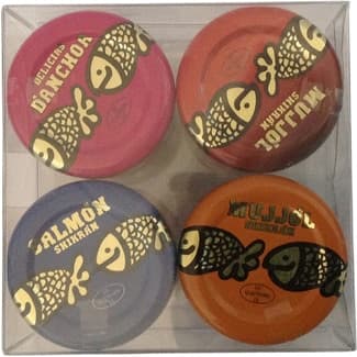 Surtido de Sucedáneos Salmón + Anchoa + Mujjól Negro + Mujjól Rojo Pack 4 X 25 G Shikra'n