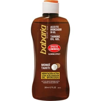 Aceite Bronceador en Gel Monoi Tahiti Acelerador del Bronceado Efecto Luminoso Babaria