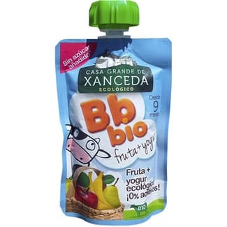 Bb Bio Yogur Ecológico con Frutas sin Gluten desde 9 Meses Casa Grande de Xanceda