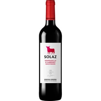Vino Tinto Tempranillo y Cabernet Sauvignon Vino de la Tierra de Castilla Solaz