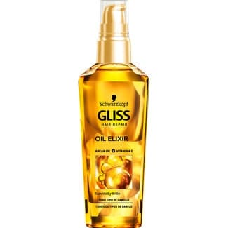 Ultimate Repair Oil Elixir Argán Oil + Vitamina e Suavidad y Brillo para Todo Tipo de Cabello Gliss
