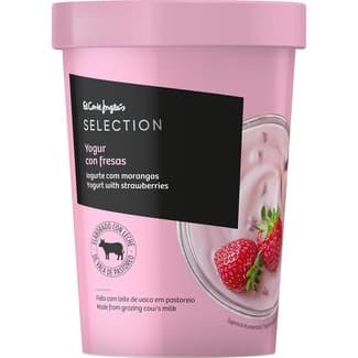 Yogur con Fresas Elaborado con Leche de Vaca de Pastoreo el Corte Ingles Selection