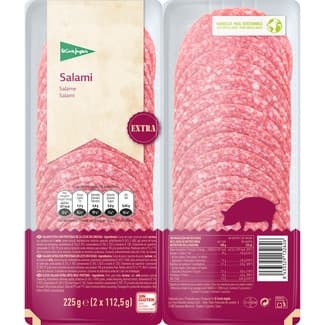 Salami Extra en Lonchas sin Gluten Pack 2 X 112,5 G el Corte Ingles
