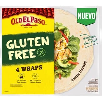 Wraps sin Gluten 4 Unidades  OLD el Paso 215 G