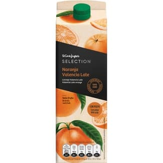 Zumo de Naranja Valencia Late 100% Exprimido con Pulpa  el Corte Ingles Selection 1 L