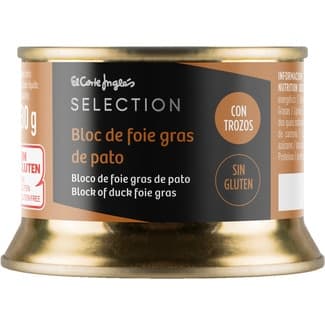 Bloc de Foie Gras de Pato con Trozos sin Gluten el Corte Ingles Selection