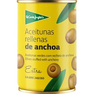 Aceitunas Rellenas de Anchoa  el Corte Ingles 130 G