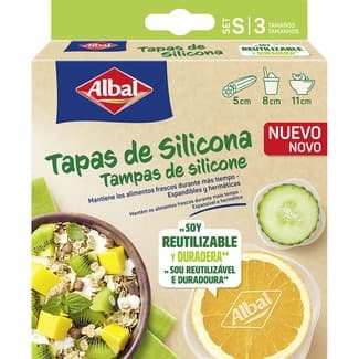 Tapa de Silicona Set 3 Tamaños 5 Cm - 8 Cm - 11 Cm Albal