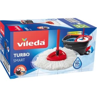Turbo Smart Set de Limpieza con Fregona Completa + Cubo con Escurridor Vileda
