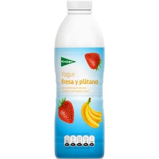 Yogur Líquido con Fresa y Plátano sin Gluten  el Corte Ingles 1 L