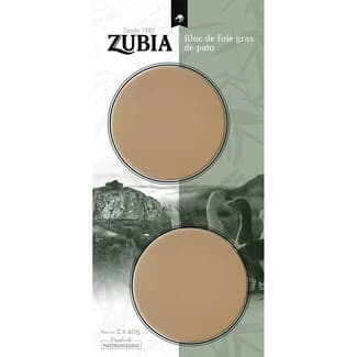 Bloc de Foie Gras de Pato sin Gluten Pack 2 X 40 G Zubia