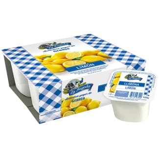 Yogur Sabor Limón sin Gluten Pack 4 la Fageda