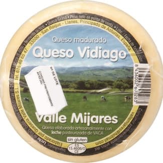 Queso Tierno Vidiago de Vaca Mini Madurado Elaborado con Leche Pasteurizada Valle Mijares