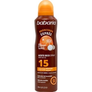 Aceite Seco Acelerador del Bronceado Exprés Monoi Tahiti Spf-15 Babaria
