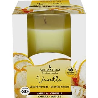 Vela Perfumada Aroma Vainilla con Cera Vegetal Aromatium