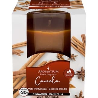 Vela Perfumada Aroma Canela con Cera Vegetal Aromatium