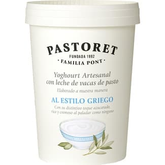 Yogur Griego Natural Azucarado Artesano Cremoso con Leche de Vacas de Pasto  Pastoret 500 G
