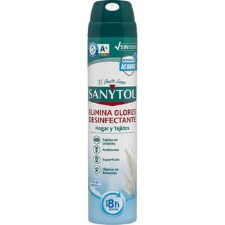 Ambientador Desinfectante para Hogar y Tejidos Flor de Algodón Sanytol