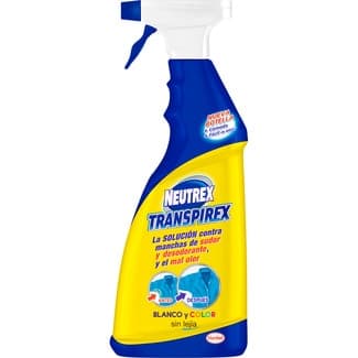 Transpirex Elimina Manchas de Sudor y Desodorante para Ropa Blanca y de Color Neutrex