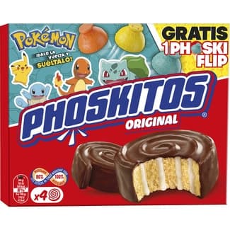 Bizcochitos de Cacao Rellenos de Crema 4 Unidades Phoskitos