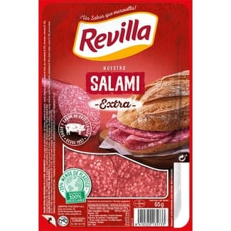 Salami Extra en Lonchas sin Gluten Revilla