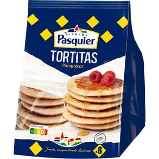 Tortitas Panquecas 8 Unidades Envasadas de 2 en 2  Pasquier 280 G