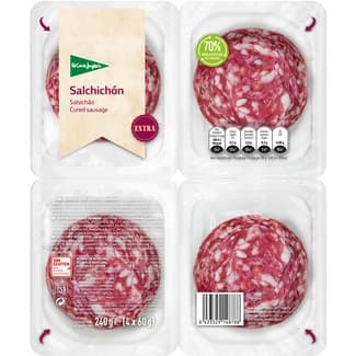 Salchichón Extra en Lonchas Pack 4 X 60 G sin Gluten el Corte Ingles