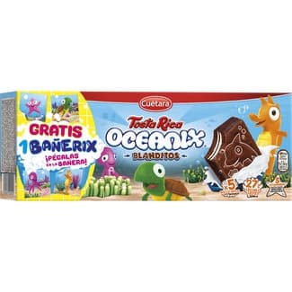 Bizcochitos de Chocolate Rellenos de Leche 5 Unidades Cuetara Tosta Rica