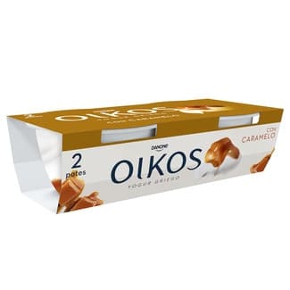 Yogur Griego con Caramelo sin Gluten Pack 2 Danone Oikos