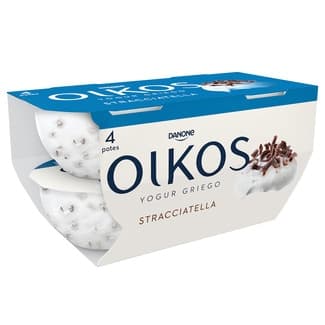 Yogur Griego Stracciatella Pack 4  Danone Oikos 110 G