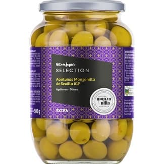 Aceitunas Manzanilla Enteras IGP de Sevilla el Corte Ingles Selection