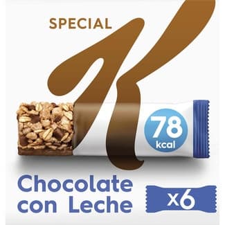 Barritas de Cereales Integrales con Chocolate con Leche Belga 6 Unidades Kellogg's Special K