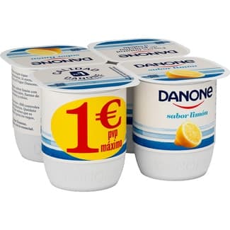 Yogur Sabor Limón sin Gluten Pack 4 Danone
