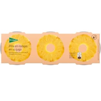 Piña en Su Jugo en Rodajas Pack 3  el Corte Ingles 139 G
