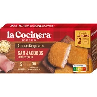 Recetas Crujientes San Jacobos Jamón y Queso Empanado 5 Unidades la Cocinera