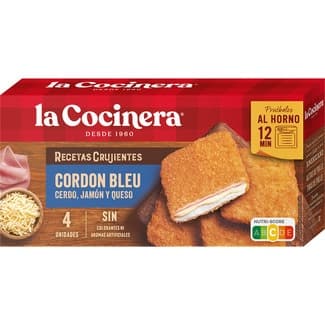 Recetas Crujientes Cordon Bleu de Cerdo Jamón y Queso 4 Unidades la Cocinera