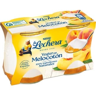 Yogur con Melocotón Pack 2 la Lechera