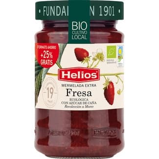 Bio Mermelada Ecológica Extra de Fresa con Azúcar de Caña Helios