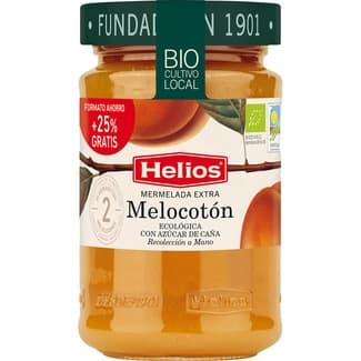 Bio Mermelada Ecológica Extra de Melocotón con Azúcar de Caña Helios