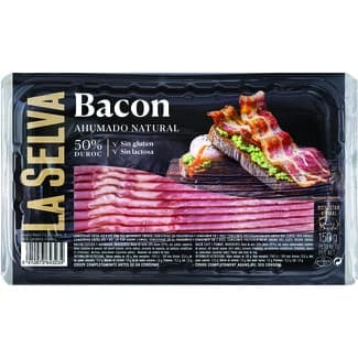 Bacon Cocido y Ahumado Natural 50% Raza Duroc en Lonchas sin Gluten sin Lactosa la Selva
