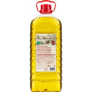 Aceite de Oliva Suave 0,4º Contiene Aceites Refinados, Vírgenes y 20% de Virgen Extra el Corte Ingles 5 L