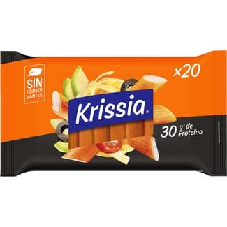 Surimi en Barritas con Proteína sin Gluten y sin Lactosa 20 Unidades Krissia