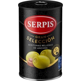 Aceitunas Rellenas de Anchoa sin Gluten Serpis Gran Seleccion