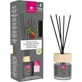 Ambientador Mikado Sándalo y Cedro 0% Alcohol Cristalinas