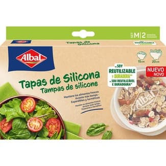 Tapa de Silicona Set 2 Tamaños 15 Cm - 20 Cm Albal