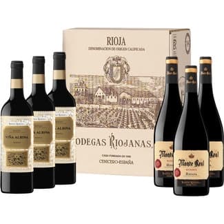 Vino Tinto Reserva 3 Botellas de 75 Cl + Viña Albina Vino Tinto Reserva Doca Rioja 3  Monte Real