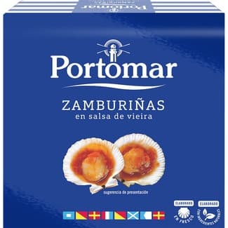 Zamburiñas en Salsa Vieira Portomar