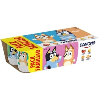 Yogur de Sabores 2 Fresa+ 2 Macedonia+ 2 Limón+ 2 Galleta sin Gluten Pack 8  Danone 120 G