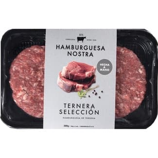 Ternera Selección Hamburguesa de Ternera Hechas a Mano sin Gluten 2 Unidades Hamburguesa Nostra